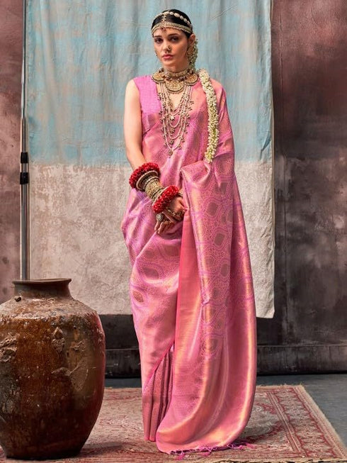 Vasthrlay Kanjivaram Unstitched Occasions Luxurious Saree