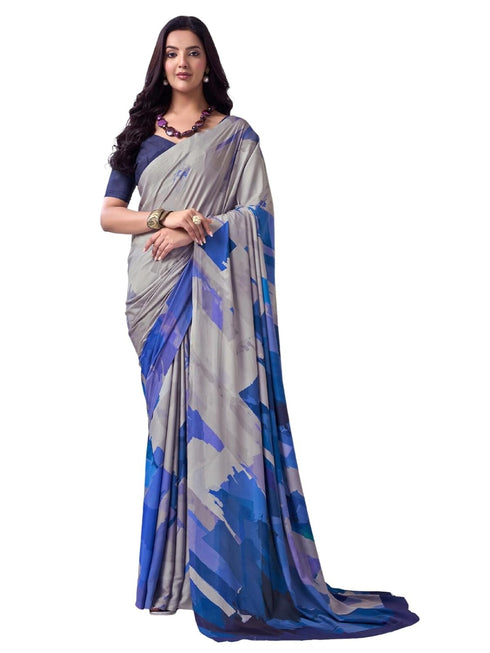 Vasthrlay Abstract Printed Unstitched Multicolor Saree