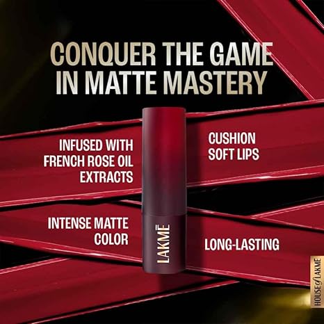Lakme Cushion Matte Lipstick | Red Retro