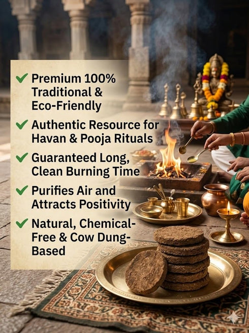 Tattvarupam Cow Dung Havan Kanda 30 Pcs
