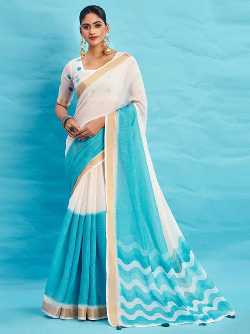 Vasthrlay Printed Unstitched Blouse Ethnic Wear