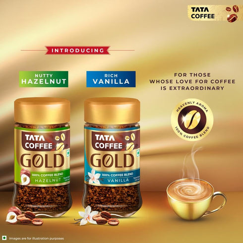 Tata Coffee Gold Vanilla Flavoured Instant Coffee 50g Jar