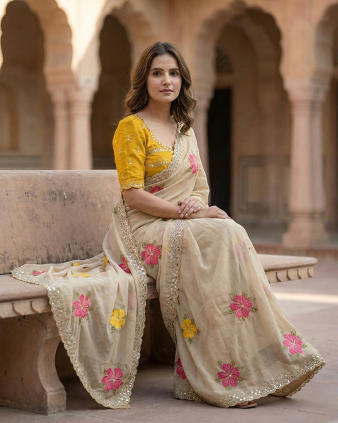 Vasthrlay Embroidered Flowers Lightweight Stylish