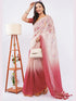 Vasthrlay Peach Floral Digital Print Linen Saree With Unstitched Blouse Piece