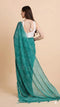 Vasthrlay Chiffon Bandhani Printed Teal Saree