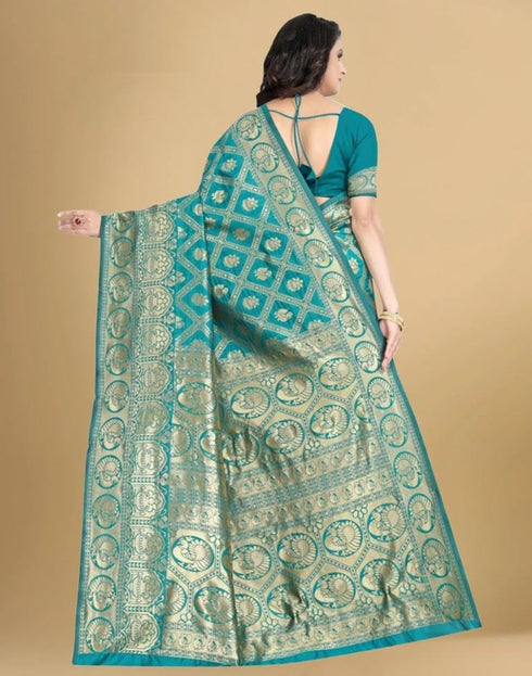Vasthrlay Banarasi Traditional Unstitched Saree