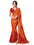 Vasthrlay Bandhani Printed Chiffon Orange Saree