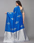 Vasthrlay Silver Banarasi Unstitched Saree