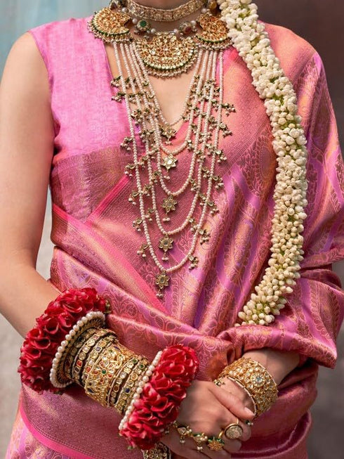 Vasthrlay Kanjivaram Unstitched Occasions Luxurious Saree