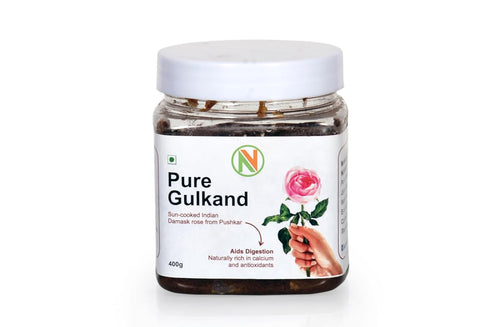 NatureVit Gulkand Jar 100% Natural Rose Petal Jam with Dhaga Mishri