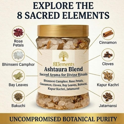 Ashtaura Bhimseni Camphor Blend With 8 Sacred Herbs