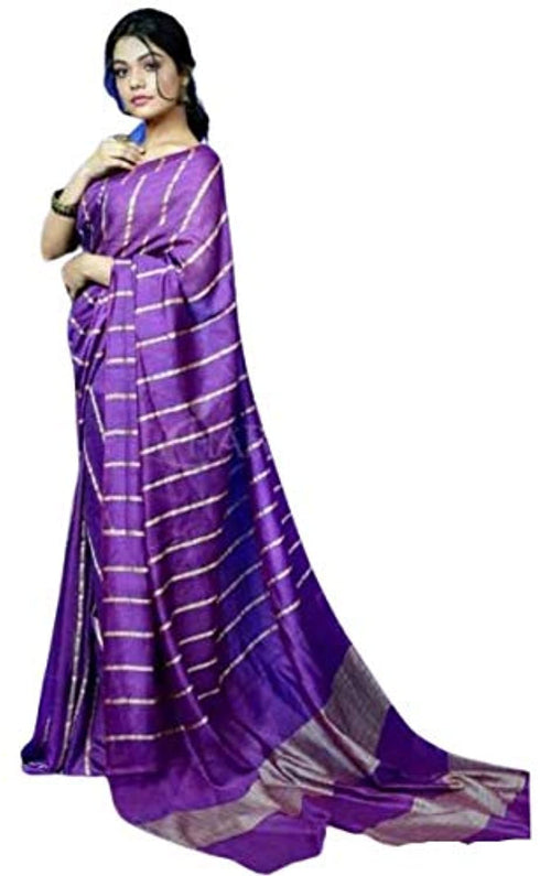 Vasthrlay Handloom Bhagalpuri Blouse Violet