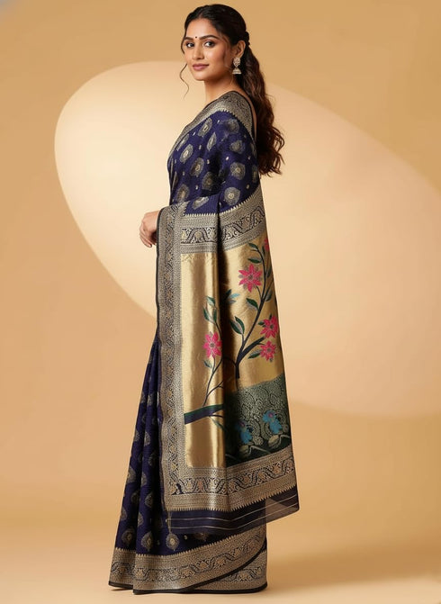 Vasthrlay Banarasi Kanjivaram Az Ys Og Yukti Yellow Ethnic Wear