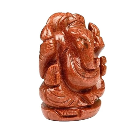 Hand Carved Gemstone Ganpati Murti for Pooja