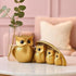 Golden Owl Family (Mother & Child) for Home Decor