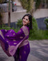 Vasthrlay Purple Kanjivaram Saree