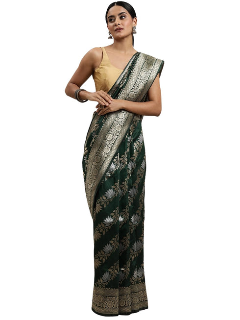 Vasthrlay Silver Banarasi Saree