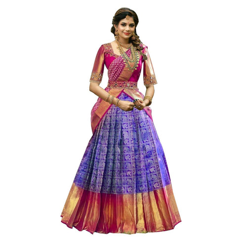 Vasthrlay Traditional Unstitched Kanjivaram Kanchipuram