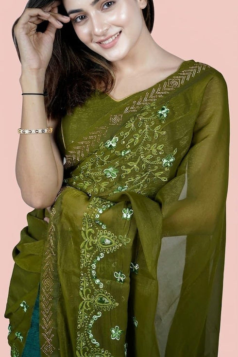 Vasthrlay Embroidered Swarovski Ethnic Wear