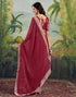 Vasthrlay Georgette Embroidery Unstitched Green Saree