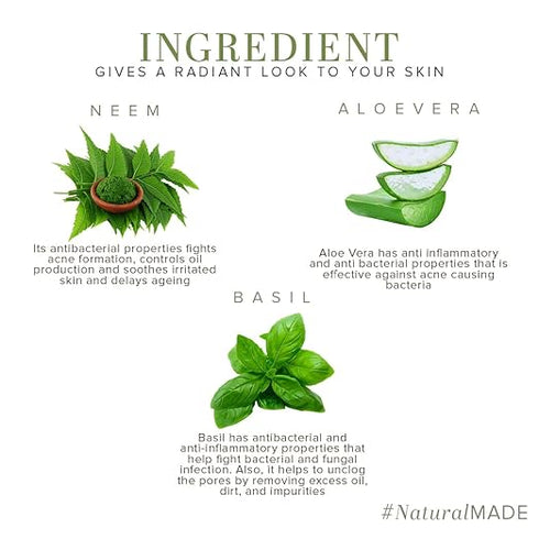 Khadi Herbal Ayurvedic Aloevera Neem And Basil F. Mass.Gel