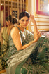 Vasthrlay Women's Organza Designer Unstitched Saree