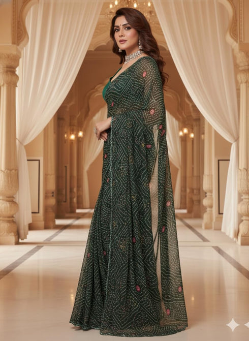 Vasthrlay Georgette Sequined Embroidered Designer