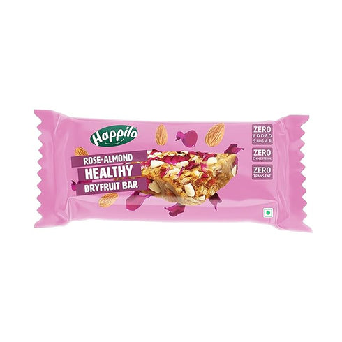 Happilo Rose Almonds Healthy Dry Fruit Bar