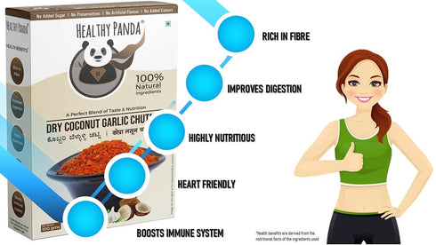 HEALTHY PANDA Dry Coconut Garlic Chutney Powder