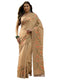 Vasthrlay Shimmer Printed Unstitched Beige Saree