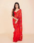 Vasthrlay Digital Georgette Unstitched White Free Ethnic Wear
