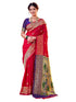 Vasthrlay Banarasi Weaving Navy Navy Blue Saree