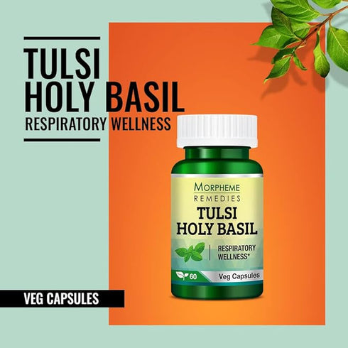 Morpheme Tulsi-Holybasil Capsule bottle of 60 capsules