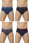 Dixcy Scott Plain/Solid Assorted Cotton Men's Briefs/Underwear - Pack of 4 (#Replay-Brief-110 CM) (Color & Prints May Vary)
