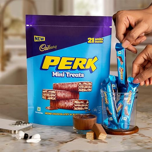 Cadbury Perk Mini Treats Coated Wafer Chocolate - 115g