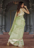 Vasthrlay Peach Banarasi Kanchipuram Ethnic Wear