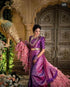 Vasthrlay Purple Kanjivaram Saree
