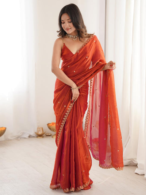 Vasthrlay Metallic Unstitched Designer Rt Ethnic Wear