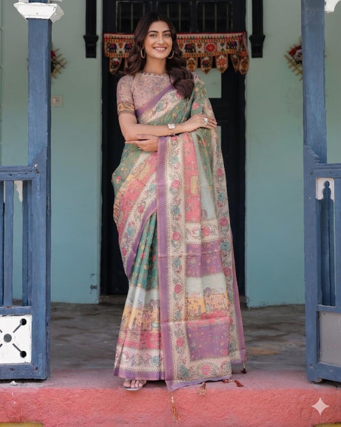 Vasthrlay Printed Handloom Unstitched