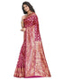 Vasthrlay Banarasi Jacquard Unstitched Red Saree