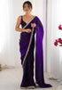Vasthrlay Lavender Sequins Unstitched Saree