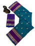 Vasthrlay Kanjivaram Floral Design Contrast Seagreen