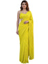 Vasthrlay Yellow Georgette Unstitched Saree