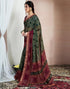 Vasthrlay Chiffon Bandhani Unstitched Yellow Saree