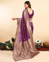 Vasthrlay Jacquard Kanjivaram Unstitched Light Green Saree