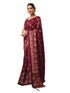 Vasthrlay Vichitra Printed Unstitched Maroon Saree