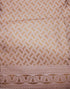 Vasthrlay Kanjivaram Jacquard White Saree With Peach Unstitched Blouse Piece