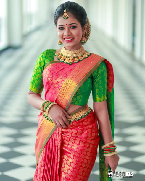 Vasthrlay Green Banarasi Saree