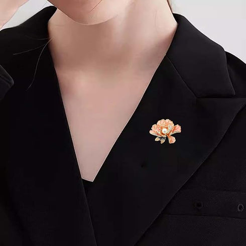 Aeenioy Brooch Pin for Women | Elegant Peony Flower