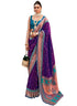 Vasthrlay Women's Paithani Unstitched Blouse Saree